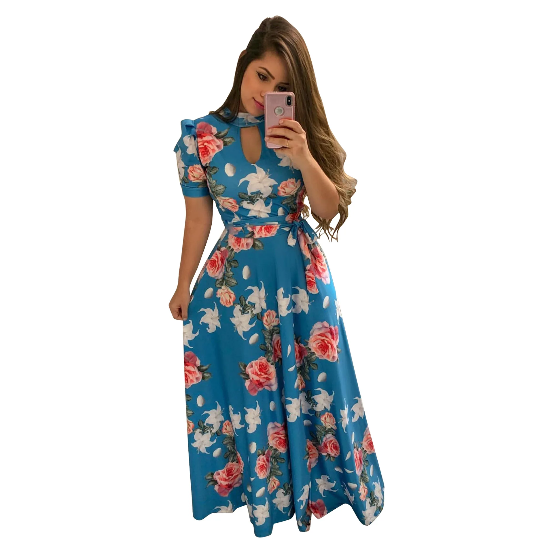 2014 Новое поступление Mulheres Maxi Vestidos Com Decote Em V Manga Longa Das Da Moda de cores Longo Vest fnoce|Женские