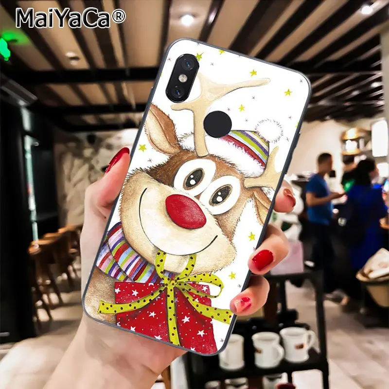 A6 MaiYaCa год Рождественский олень Санта чехол для телефона для Xiaomi Redmi8 4X 6A S2 7A 6A Redmi 5 5Plus Note5 7 Note8Pro - Цвет: A6