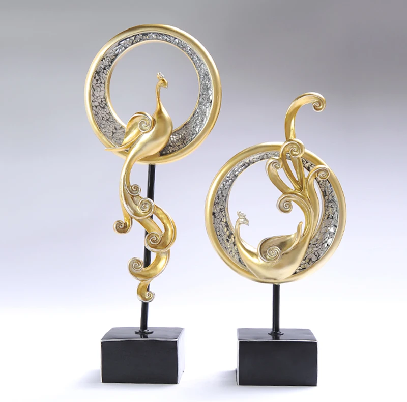 Украшение для гостиной с павлином Фениксом Asahi набор украшений в европейском