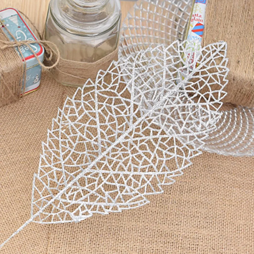 (Упаковка из 6) Золотые/серебряные/красные декоративные листья вырезы изысканные