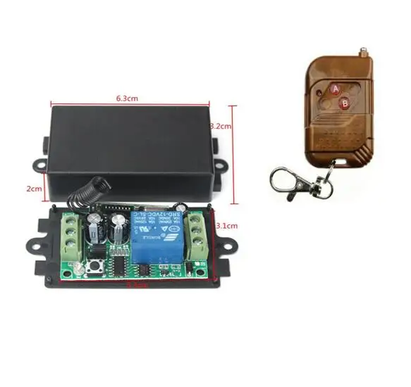 Приемник передатчик 12 в пост. Тока 1 канал 433/315 м|garage door|learning coderf wireless remote control |