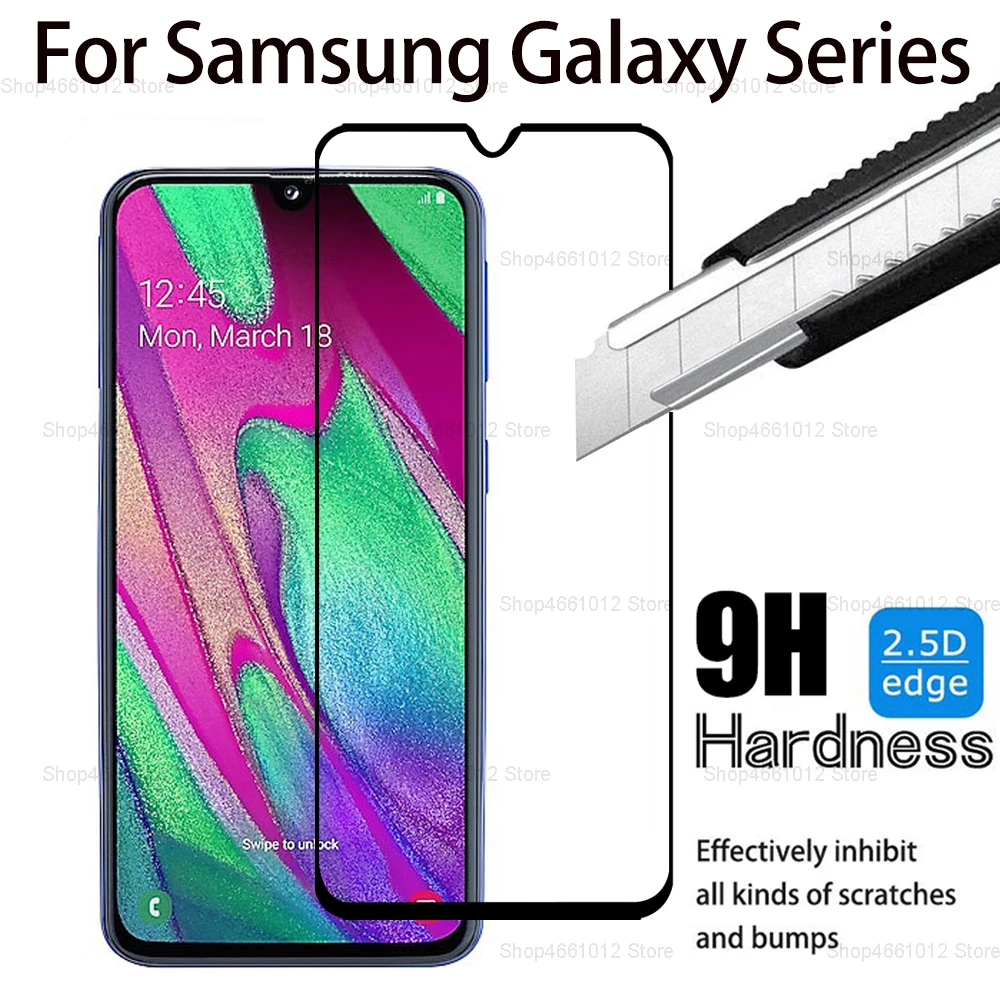 Защитное стекло закаленное для Samsung Galaxy A40/A50/A60/A30/A20/A10|Защитные стёкла и плёнки