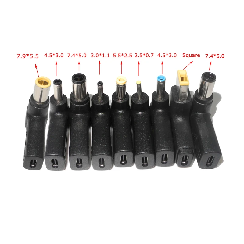 

9 шт., универсальный адаптер питания для ноутбука, USB Type-C