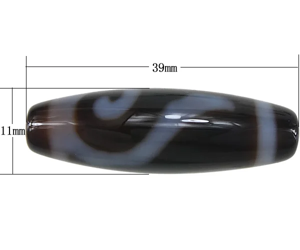 

Amulet Ruyi Pattern AAA Grade Agate Natural Tibetan Dzi Beads Oval 13x38mm Hole:Approx 2mm Free Shipping