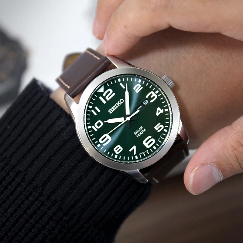 Оригинальные кварцевые часы SEIKO 5 с английским календарем светящиеся на