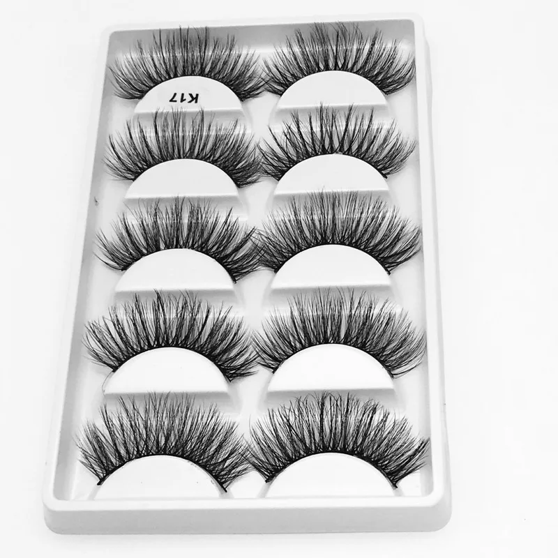 NEW 5 pairs mink eyelashes natural false 3D lashes makeup soft fake eyelash extension hand made eyeashes | Красота и здоровье