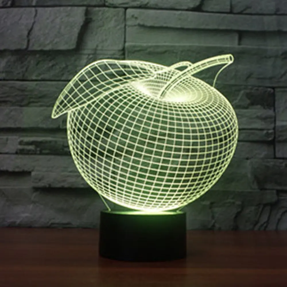СВЕТОДИОДНЫЙ 3d ночник Apple дистанционный сенсорный выключатель настольная лампа
