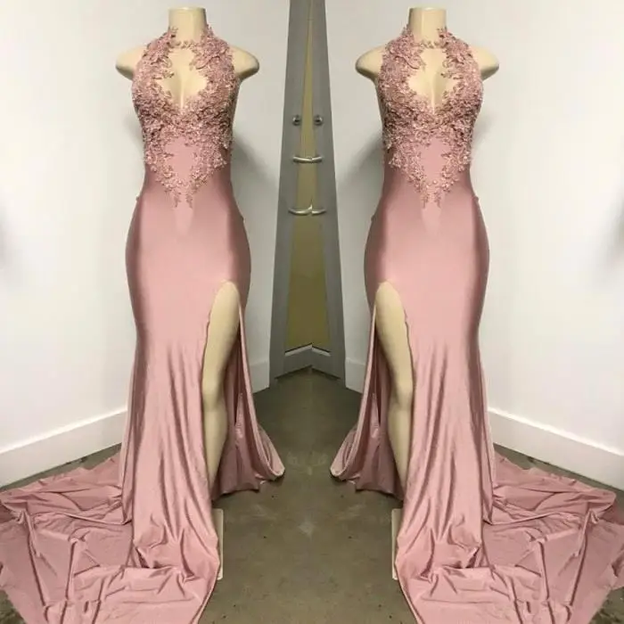 Vestidos De Gala сексуальные платья для выпускного вечера с открытой спиной и разрезом