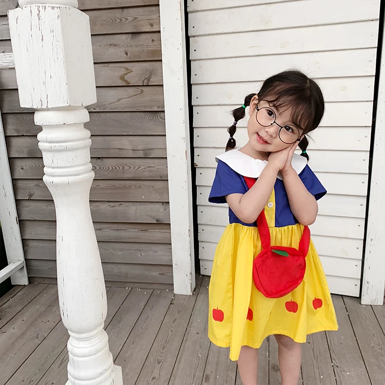 Girls dress 2019 new summer kids dresses for girls cute toddler girl Apple printing baby clothes princess costume | Детская одежда и