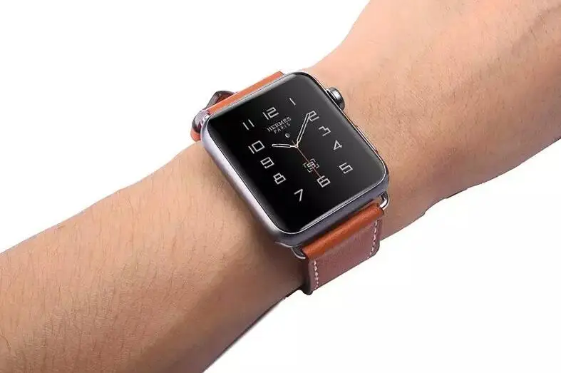 Высококачественный ремешок для часов iwatch series 4 3 2 1 для Apple Watch Band кожаный ремешок 42 мм 38 мм 40 мм 44 мм серия 5