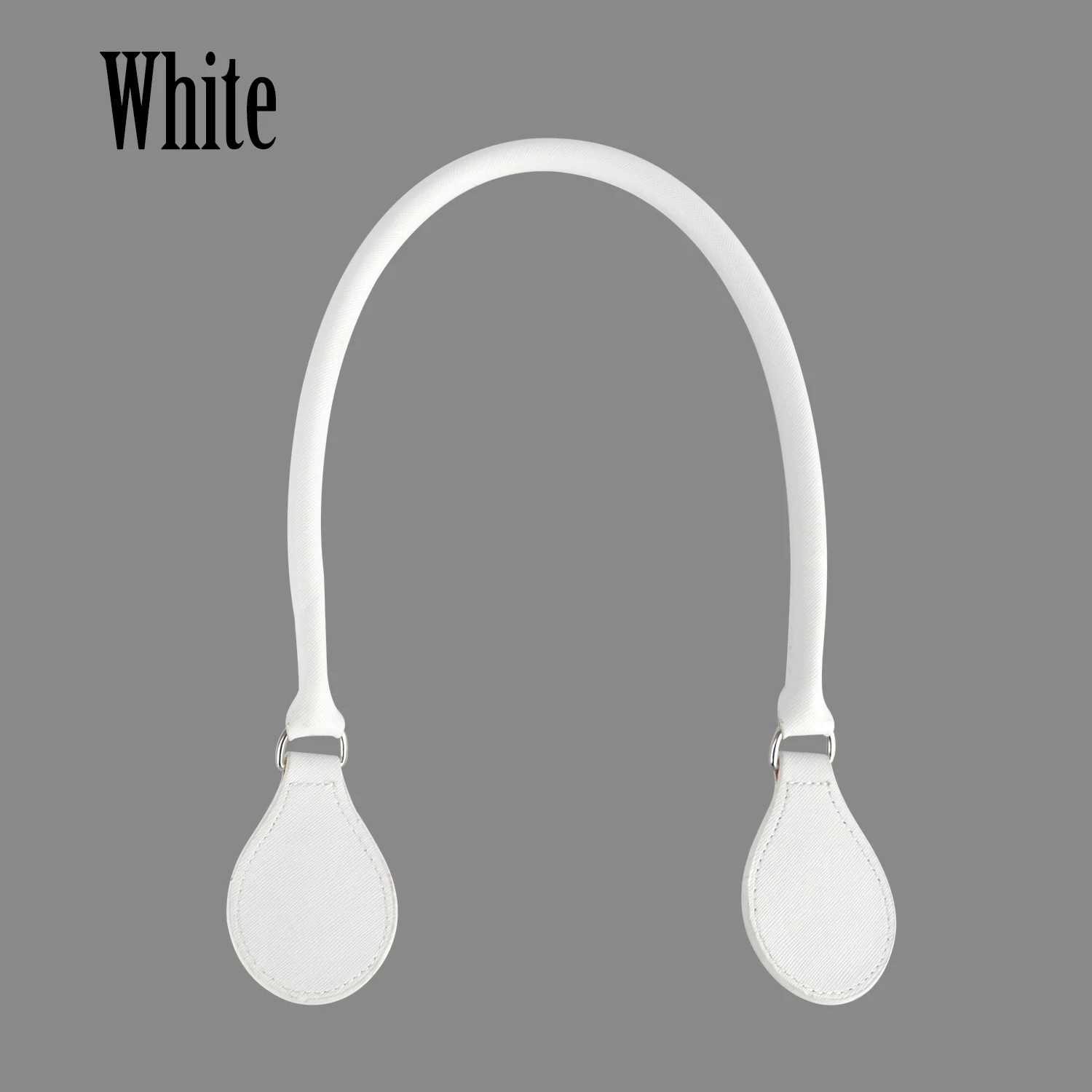 white TANQU, 1 шт., лаконичная круглая кожаная ручка с d-образной пряжкой, капли для классического мини Obag, корзина, ведро, городской шик, женская сумка - Цвет: white