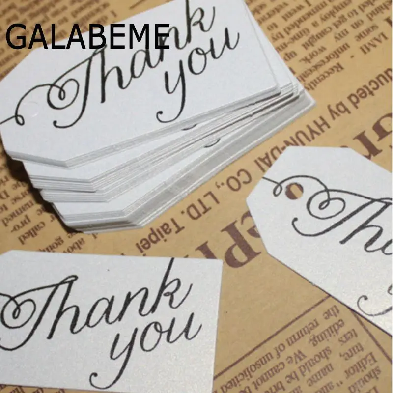Galabeme 100 шт. ручной работы бирка крафт бумаги спасибо подарок тег label для