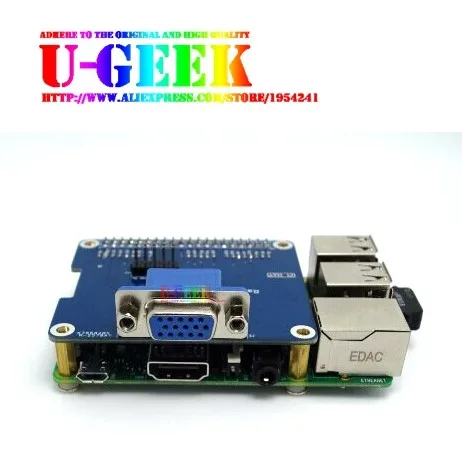 Плата расширения крышки адаптера UGEEK GPIO-VGA/экран для Raspberry Pi 3 Model B 3B + 4B 3A 2B A Zero w |