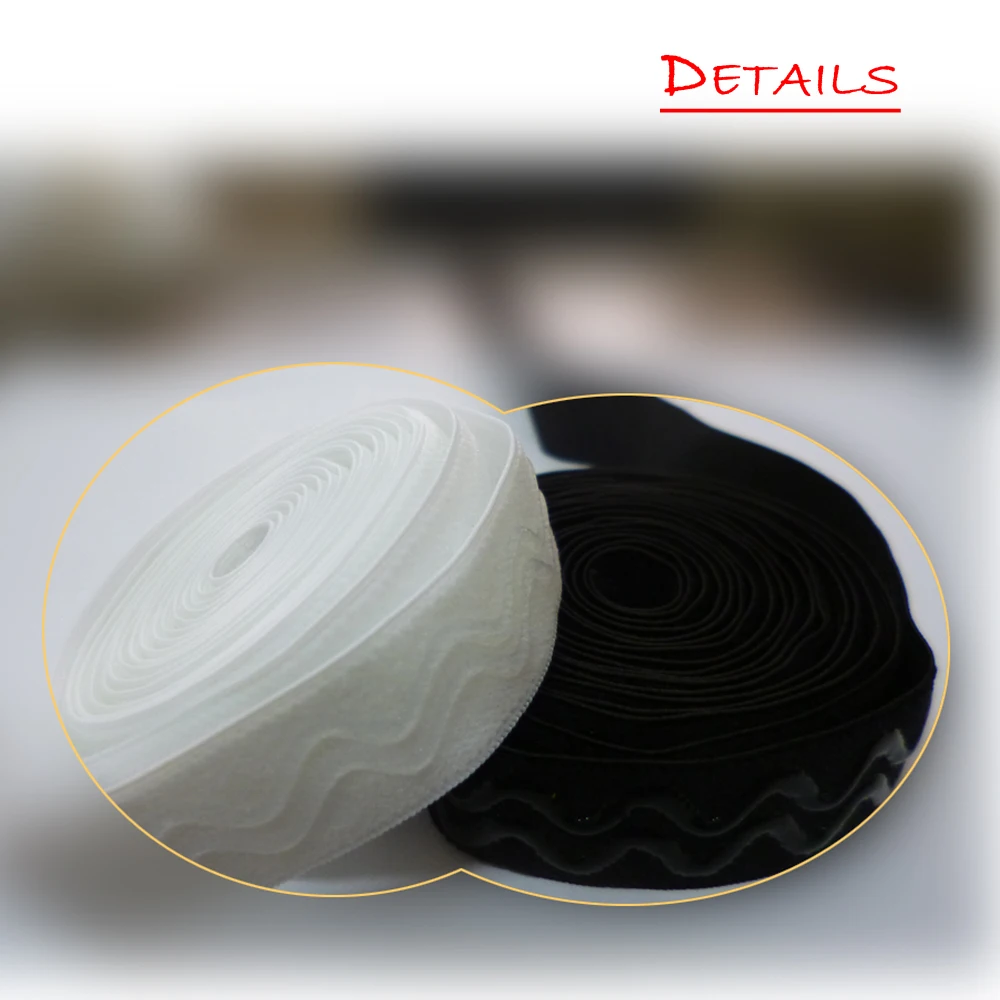 Эластичная лента черного цвета с силиконовой подкладкой 0 78 дюйма эластичная для