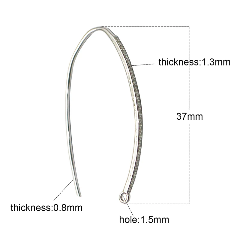Beadsnice подлинное Твердое Серебро 925 пробы серебряные серьги застежка-крючок