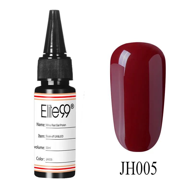 Elite99 Wine Red Series Nail Polish 30ml Soak Off UV Gel Glue Lacquer Manicure Art Varnish Tool | Красота и здоровье
