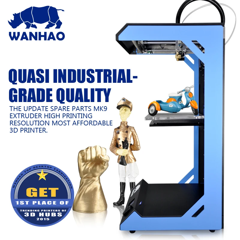 2018 новейший wanhao FDM 3D принтер D5S самой большой области печати комплект с бесплатной