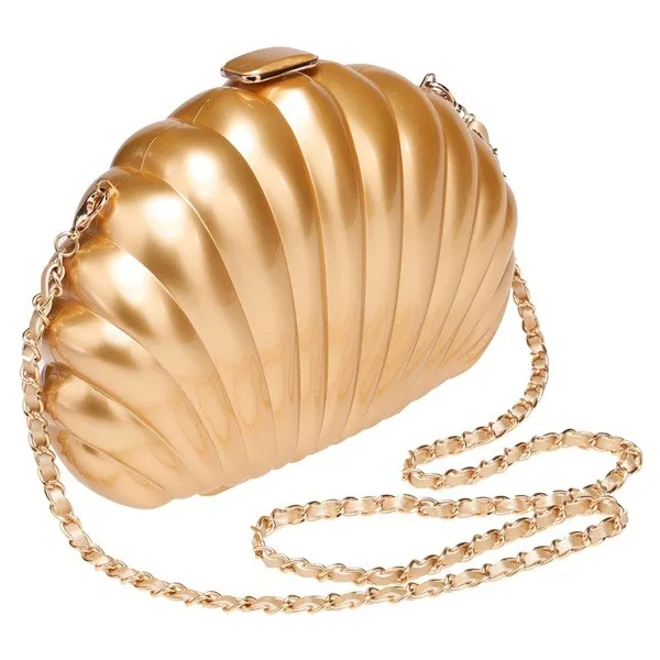 Симпатичные Твердые Shell Форма Металлический Замок Ужин Креста тела Пакет Мешок