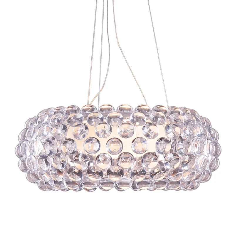 

Modern Living Room Acrylic RS7 Bulb Pendant Lights Fixture Dining Room Foscarini Caboche Dia35/50/65CM Clear Gold Pendant Lamp