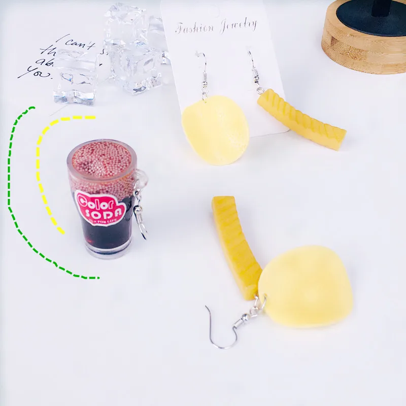 Новое поступление висячие серьги для женщин и девушек с изображением еды