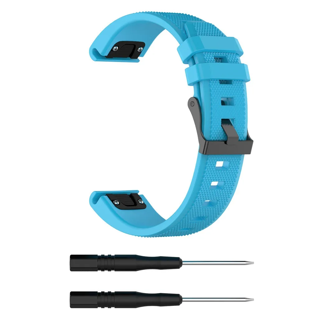 Sky Blue Силиконовый ремешок для мужчин с Т-образным ремешком для Garmin Forerunner 945, Смарт-часы, спортивные роскошные часы, браслет для женщин и мужчин 19Jun21 - Цвет: Sky Blue