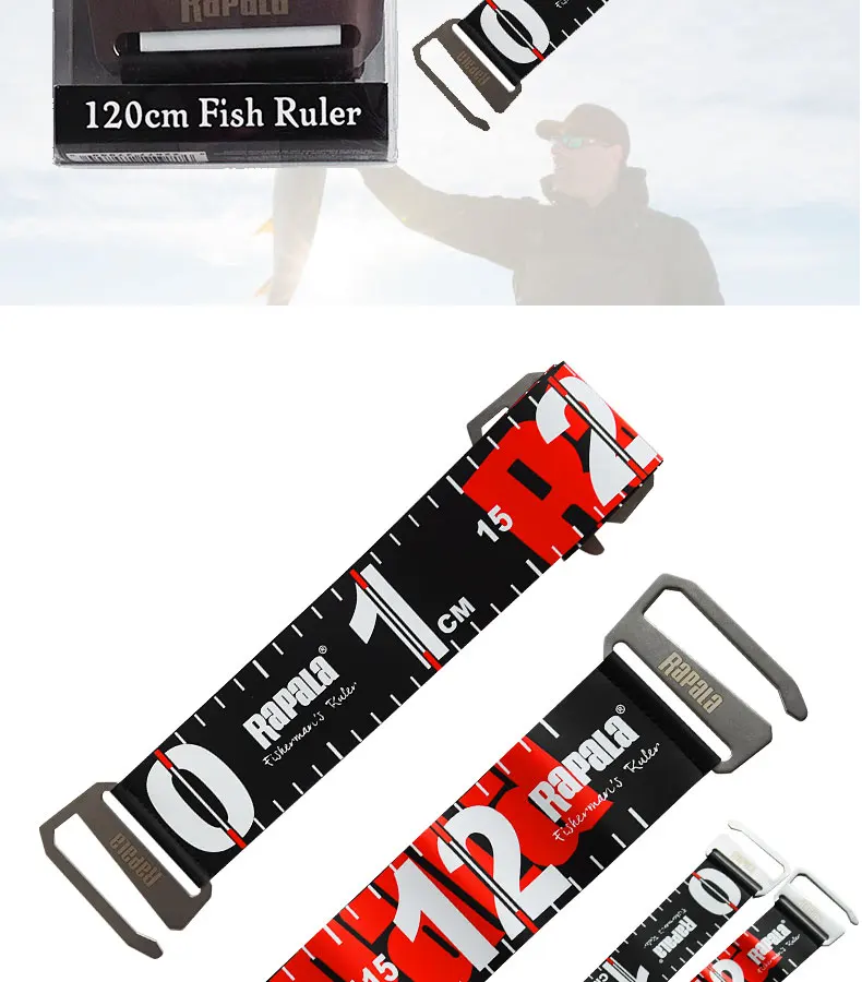Rapala Рыбацкая Водонепроницаемая линейка RFR120 120 см портативная измерительная линейка для измерения рыбы рыболовные снасти аксессуары