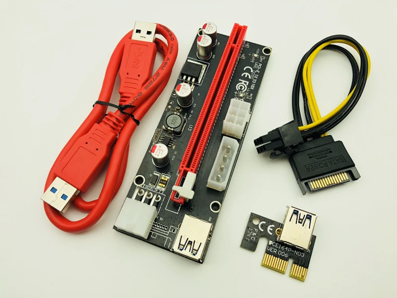 Переходное устройство 009s PCI Express E 1x к 16x переходное расширитель адаптера USB 3 0
