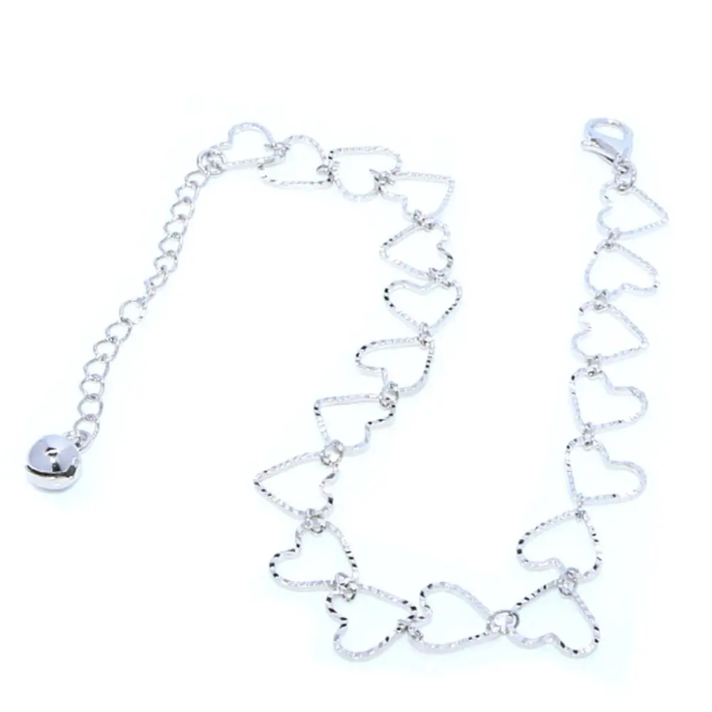 

5pcs Wholesale Foreign Trade Simple Beach Ladies Anklet Foot Accessories Metal Chain Trend Fashion Love Connection Female Feet B