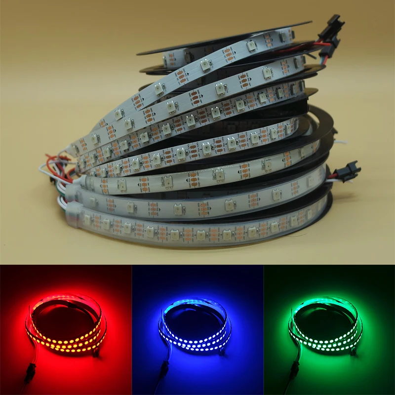 Светодиодная лента WS2811 WS2812B WS2812 IC SMD 5050 5 в постоянного тока 12 В цифровая RGB