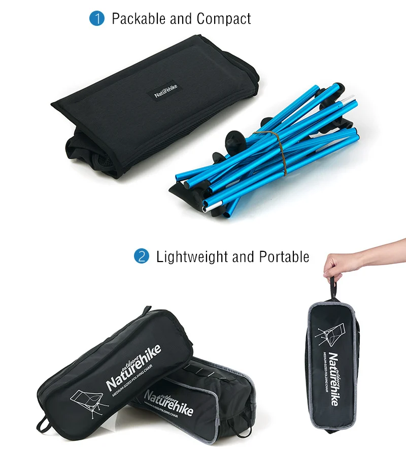 Naturehike NH17Y010-Z открытый складной стул с высокой спинкой для пикника рыболовный стул складывающийся пляжный стул портативный стул для кемпинга
