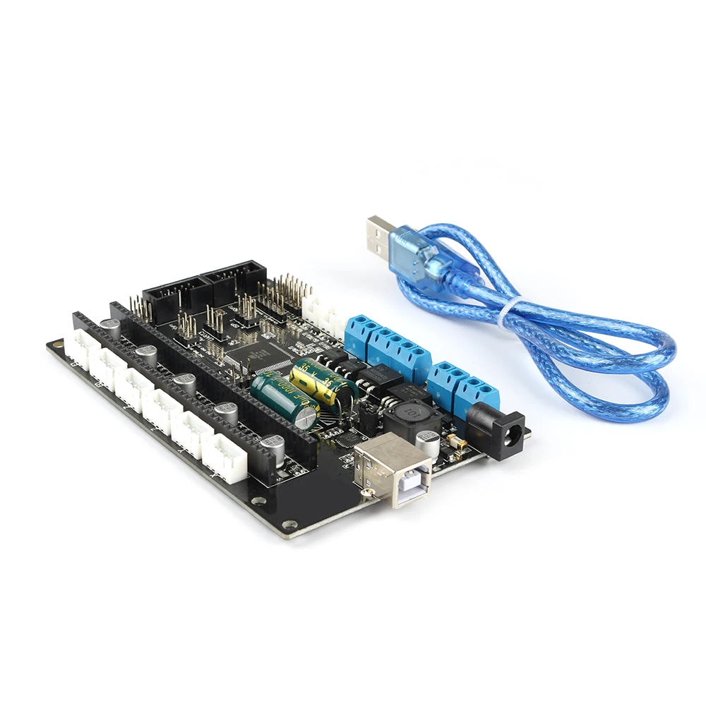TriGorilla материнская плата совместима Mega2560 и RAMPS1.4 интегрированная плата контроллера+ 5 шт. A4988 Драйвер для Kossel Prusa i3 CNC