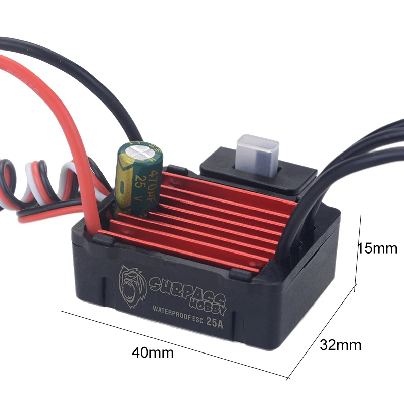 Водонепроницаемый Электрический регулятор скорости SURPASS HOBBY KK Brushless 25A ESC для