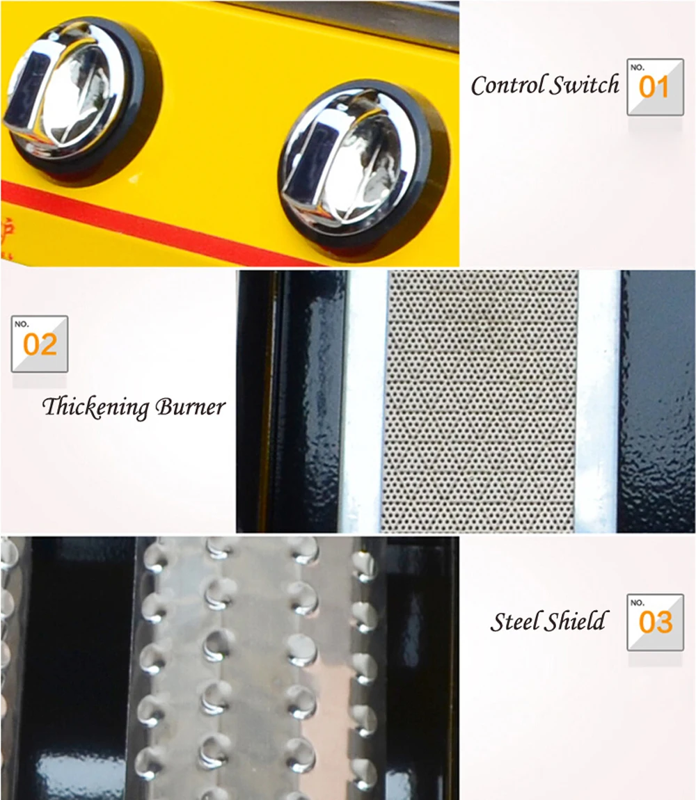 Газовая барбекю-гриль уличная Бездымная газовая плита из нержавеющей стали 6