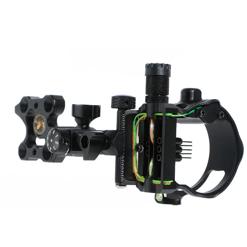 Archery Compound hunting Bow Sight 5-Pin Fiber Optics Bow Sight General Long Short Rod Tuning Sight