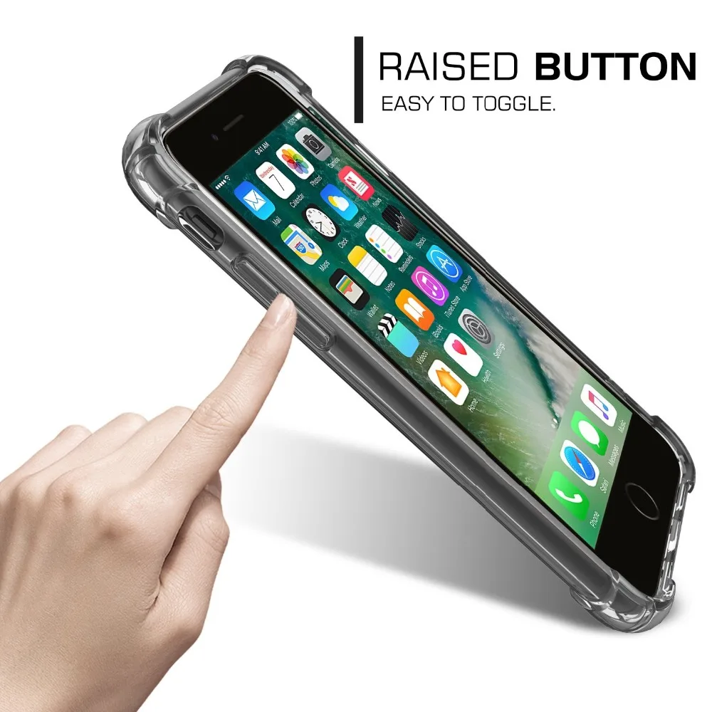 Shockproof Case For iPhone X 6 7 8 Plus Phone XS Max XR 5S 5 SE Covers Clear Soft Silicone TPU Coque |