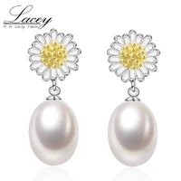 100 genuine freshwater pearl earrings 925 sterling silver stud earrings for women party wedding earrings 8 9mm pearls jewelry
