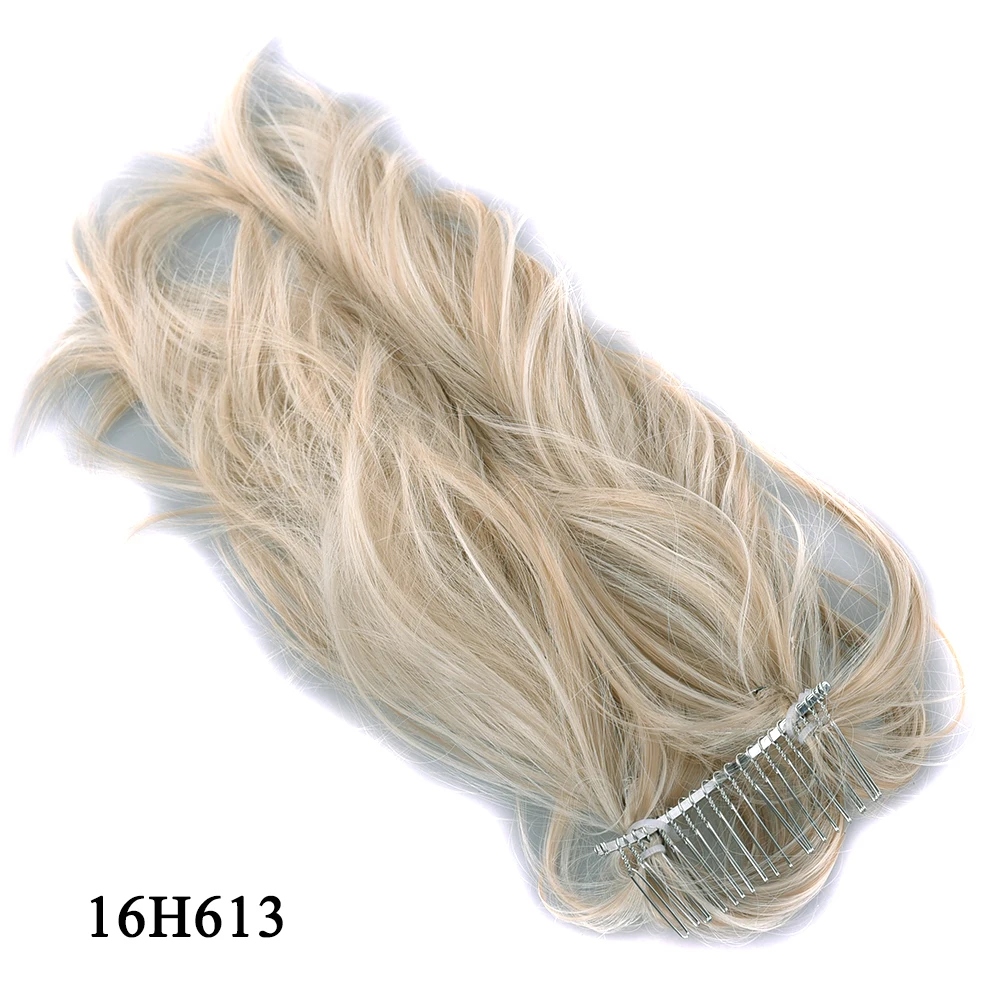 16H613 Soowee, 10 цветов, накладные волосы, гребень, конский хвост, синтетические волосы, маленький конский хвост, заколка для наращивания волос, резинка для волос - Цвет: 16H613