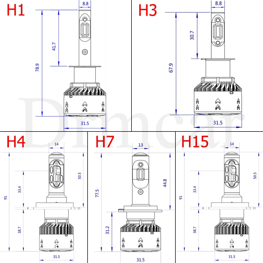 2X V6 H4 H7 H1 H3 H8 H15 HB3 HB4 P13W PSX24W фар Противотуманные фары автомобиля СИД 70W 9600LM высокое ближнего и дальнего света лампы авто мобильных лампы 6000 К DC 11~ 30