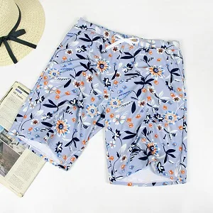 Blue Mens Shorts Парные купальные костюмы из 3 предметов, комплекты бикини, одноцветные с длинным покрытием, мужские пляжные шорты, купальный костюм с принтом для влюбленных, Пляжное Платье - Цвет: Blue Mens Shorts