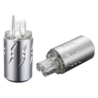 viborg high quality vm512svf512s pure copper silver plated us power plug audio power connector iec connector plug