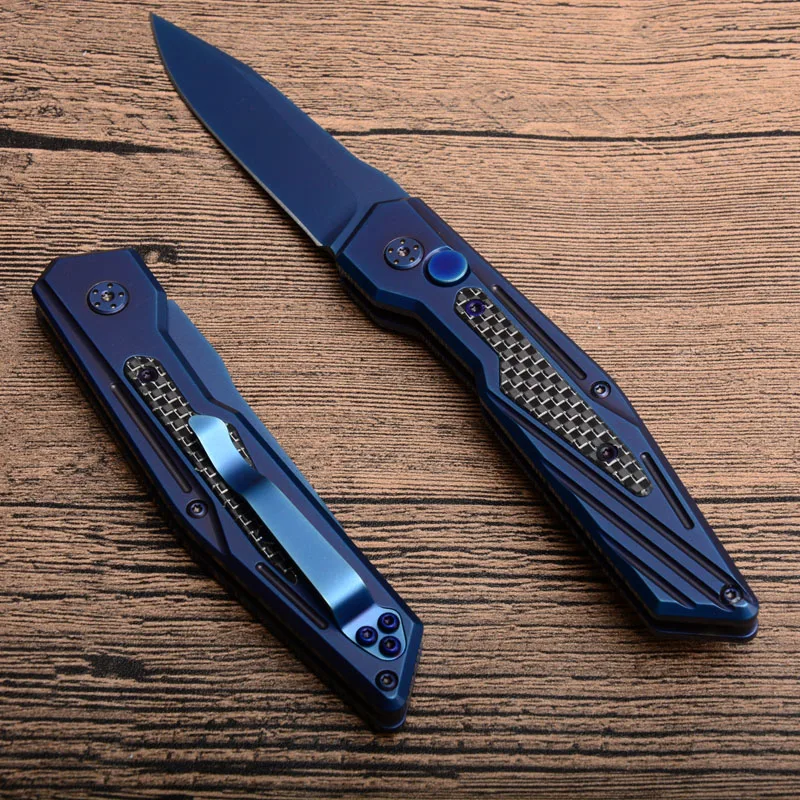 НОЖ Складной NEW с лезвием из стали 9cr13MOV + ручка из углеродного волокна для активного отдыха, кемпинга, охоты, тактического выживания, ежедневного ношения.