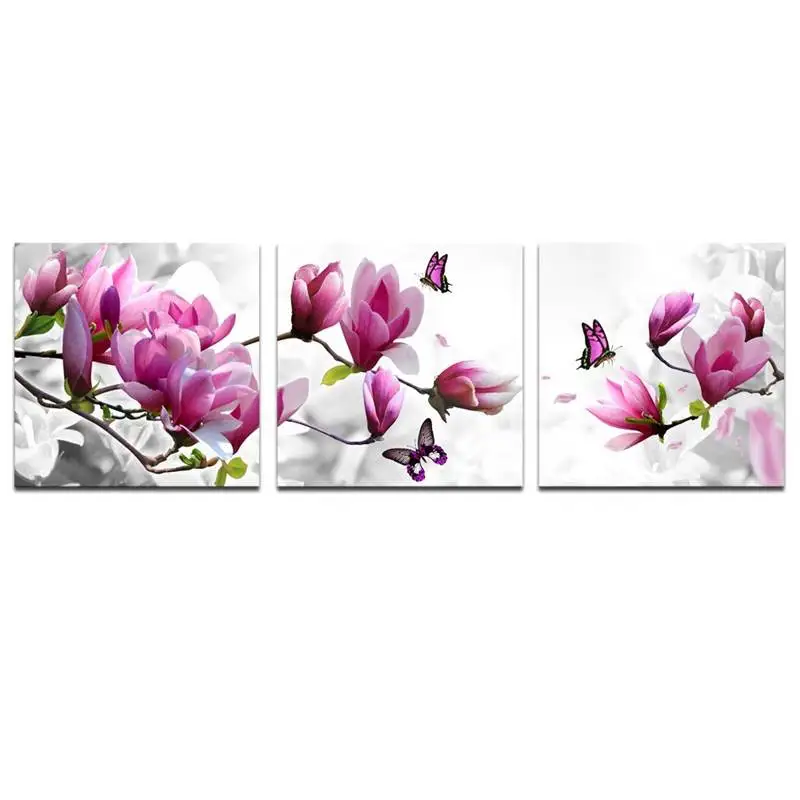 3 шт. растягивающаяся Настенная картина в раме|framed wall art|wall artpurple flower painting |