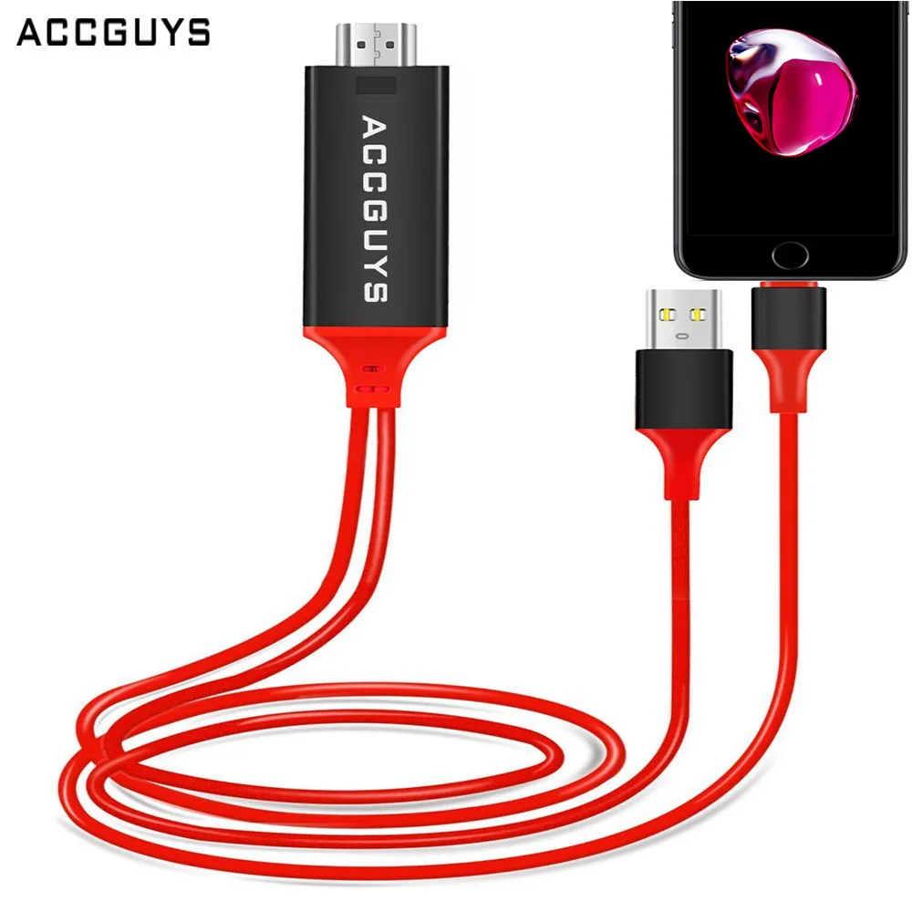 ACCGUYS 2 м освещение к HDMI USB кабель HD 1080P видео Смарт конвертер адаптер для HDTV TV