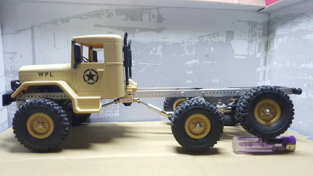 WPL B16 B 16 1/16 военный грузовик RC запчасти для автомобиля обновление 6x6 рама