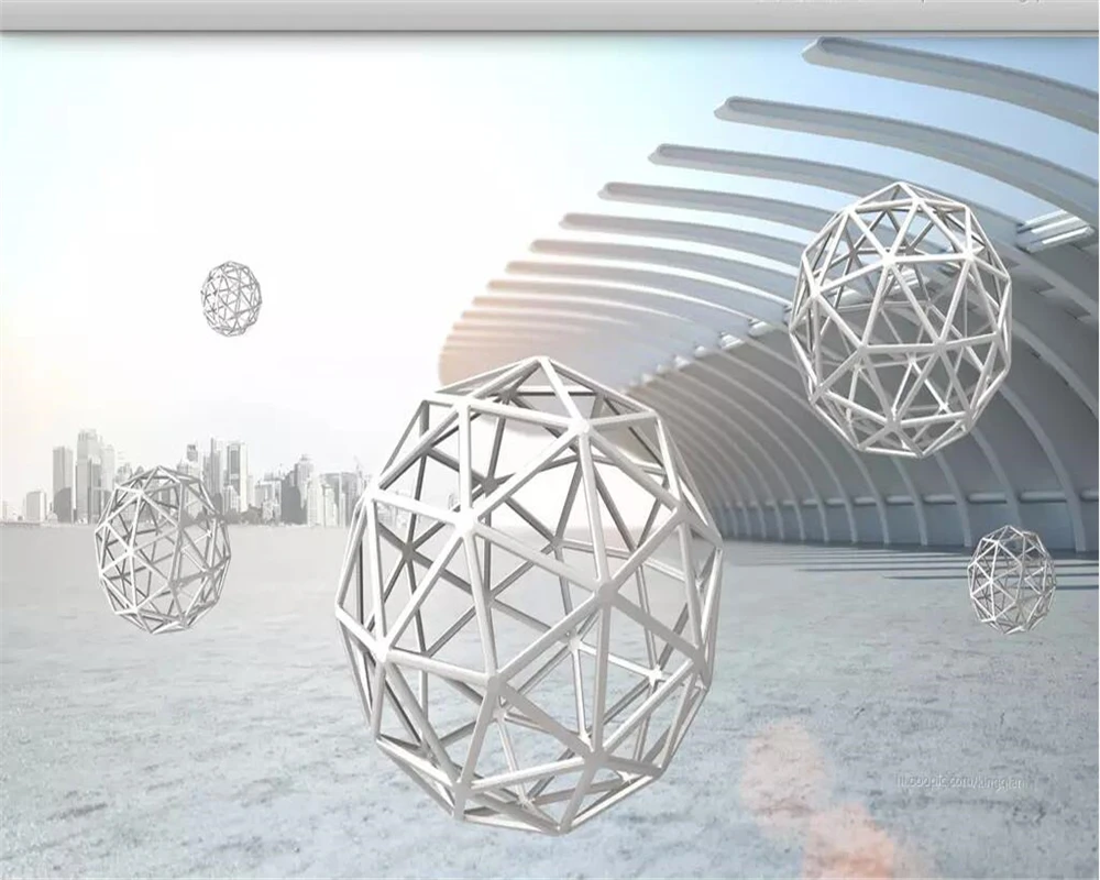beibehang Custom Photo Wallpaper Murals Abstract architectural solid sphere Wall Home Interior Decoration 3d wallpaper behang |