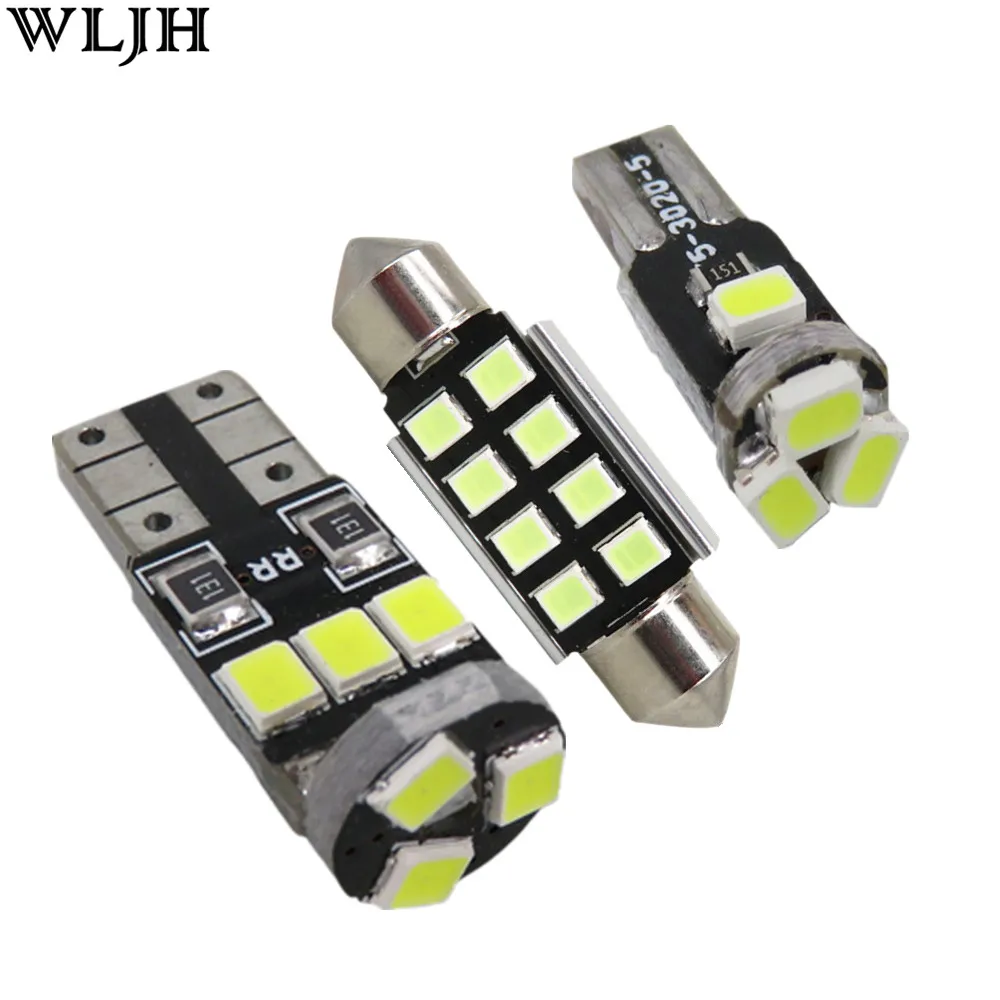 WLJH 15x Canbus Купол Карта дверь багажника Интерьер светильник Led лампы посылка для MINI