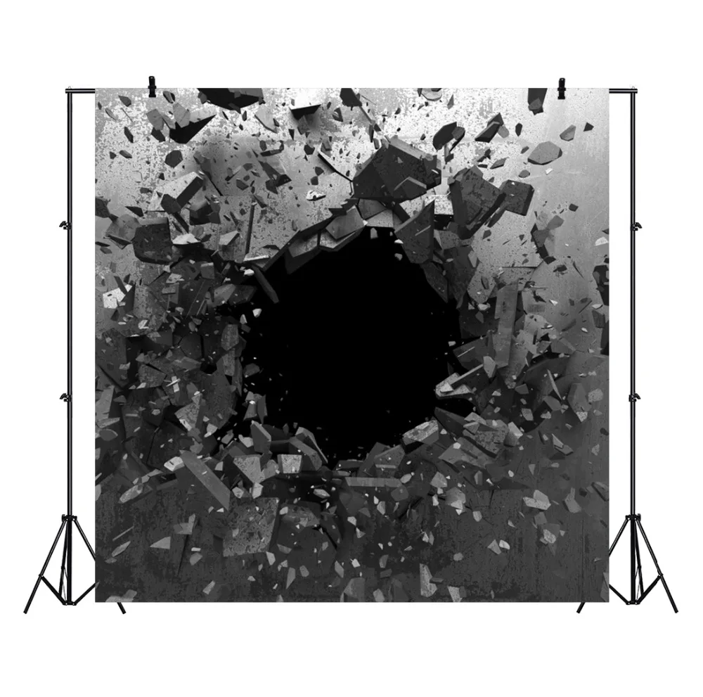 Laeacco Black Hole Broken Baby Newborn Child Scene Photography Backgrounds Customized Photographic Backdrops For Photo Studio |