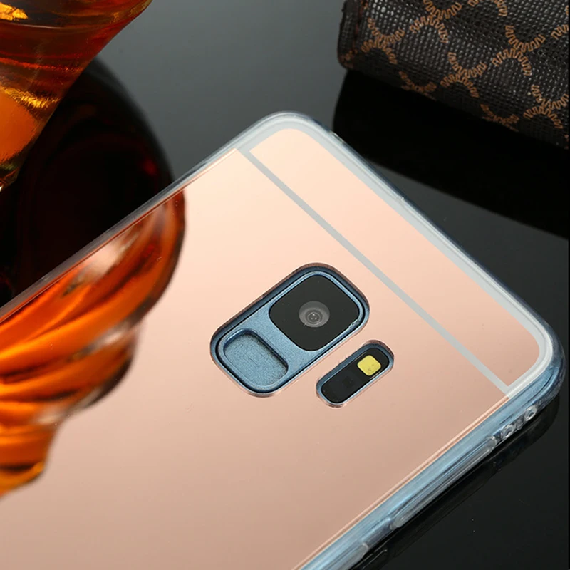 Тонкий зеркальный чехол для Samsung Galaxy J2 CORE PRO A6 A8 J6 J4 PLUS A7 A750 Note9 S8 S9 розовое золото Модный мягкий чехол