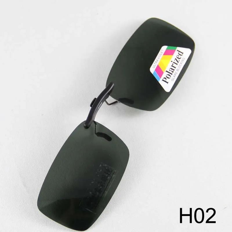 H02 Очки Rui Hao, супер светильник, солнцезащитные очки на клипсах, поляризационные солнцезащитные очки, 4 размера, зажим для очков для вождения, солнцезащитные очки для мужчин и женщин - Цвет линз: H02