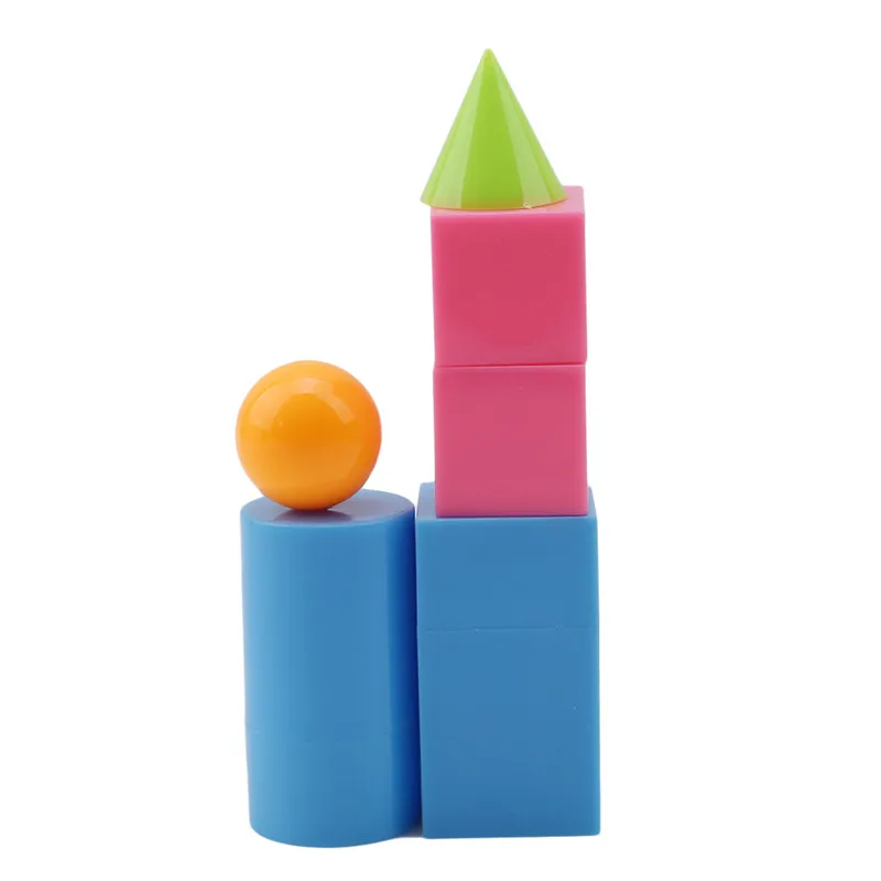 

6Pcs/pack Geometric Shapes Solid Early Educational Toy Materials Math Baby Brinquedos Educativo Montessori Toys For Children